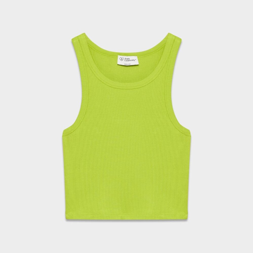 Artizia Honor Tank Drapey ribbed cropped racerback tank top S